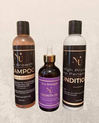 Nu Hair Growth Set (4oz hair oil bottles)