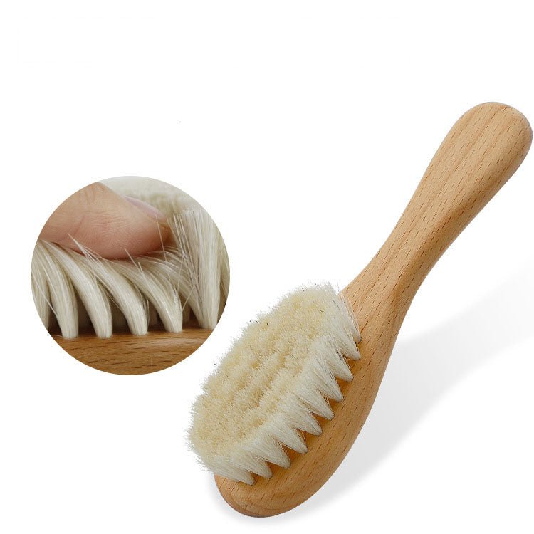 Baby Shower Wool Brush Set - Scrubber & Comb - Home2luxury 