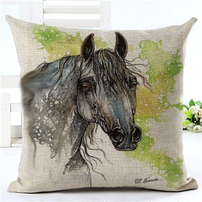 Horse pattern pillow pillowcase - Home2luxury 