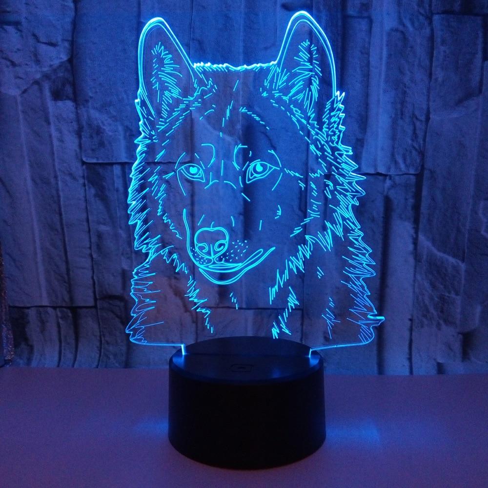 Wolf 3d Lamp Night Light - Home2luxury 