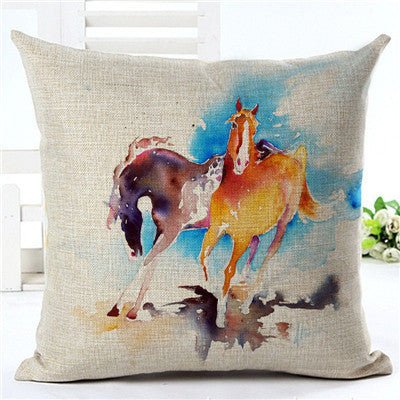 Horse pattern pillow pillowcase - Home2luxury 