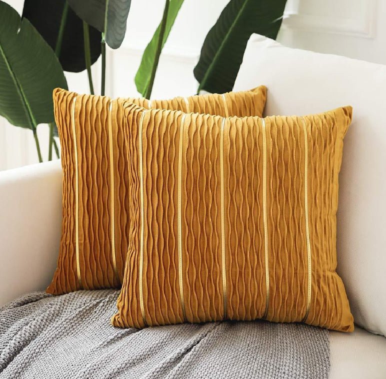 Striped Velvet Pillow Cover - Luxury & Simple - Home2luxury 