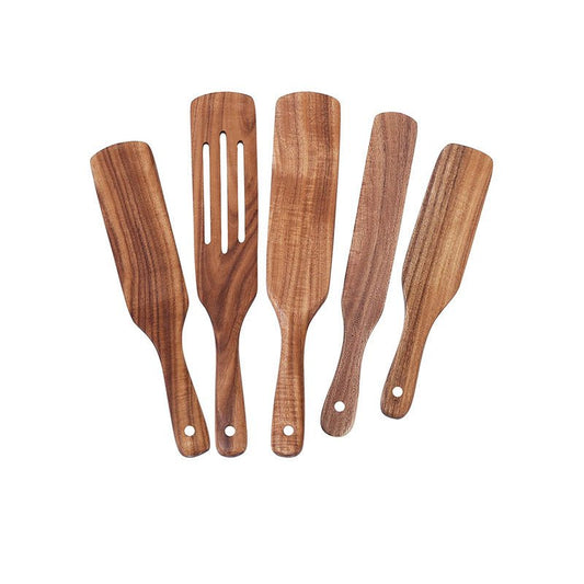 Acacia Utensil Set: Teak Spurtles & Spatula - Home2luxury 