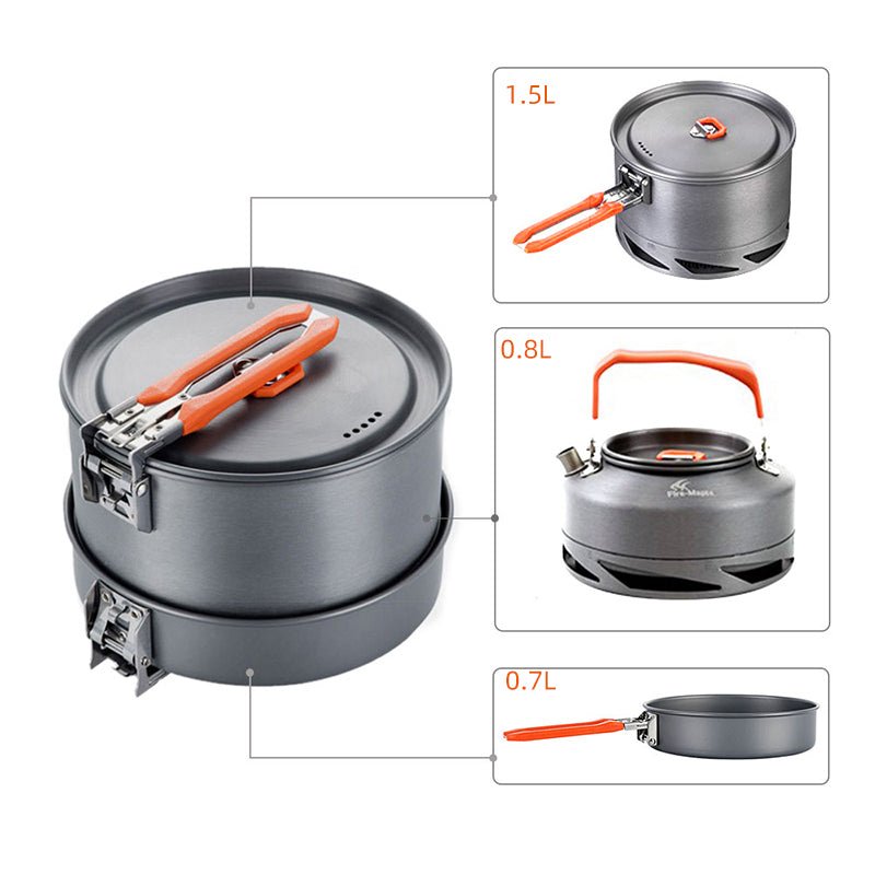 Portable Camping Cookware Set - Home2luxury 