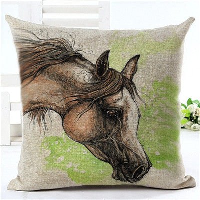 Horse pattern pillow pillowcase - Home2luxury 