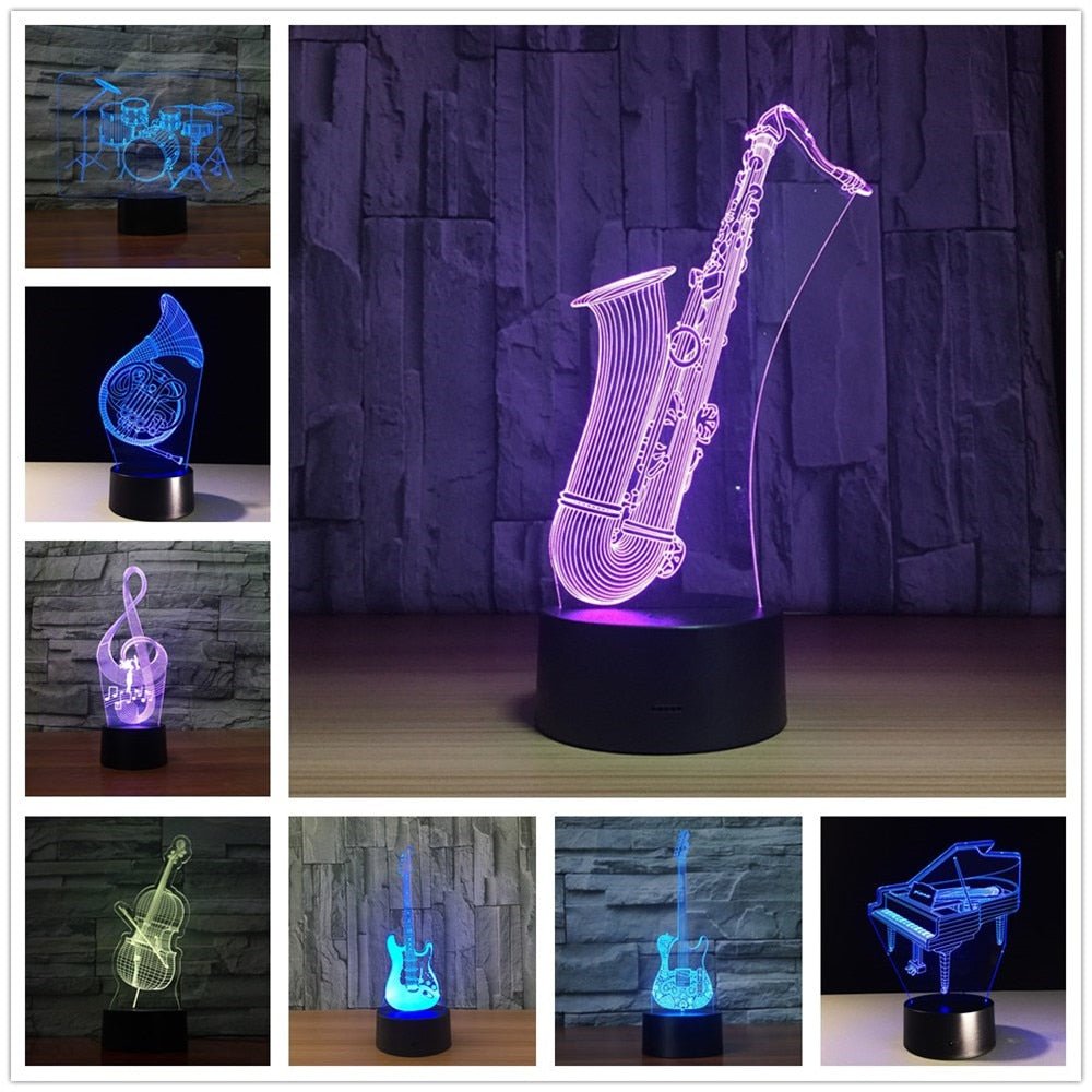 7 color lamp children 3d visual LED night light - Home2luxury 