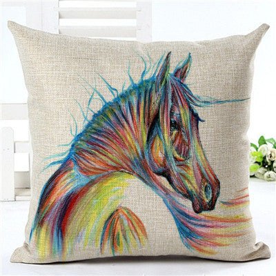 Horse pattern pillow pillowcase - Home2luxury 