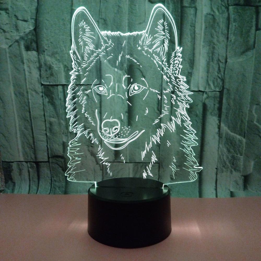 Wolf 3d Lamp Night Light - Home2luxury 