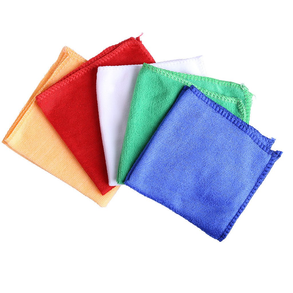 50-Pack Microfiber Cleaning Cloths - Assorted Colors. - Home2luxury 