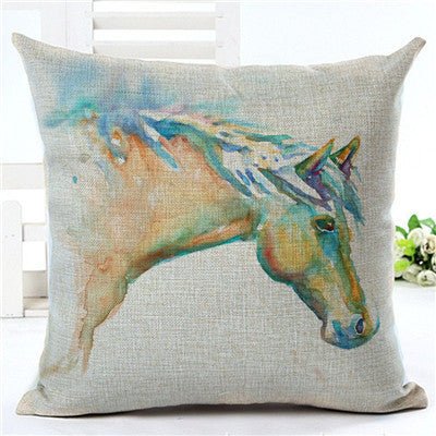 Horse pattern pillow pillowcase - Home2luxury 