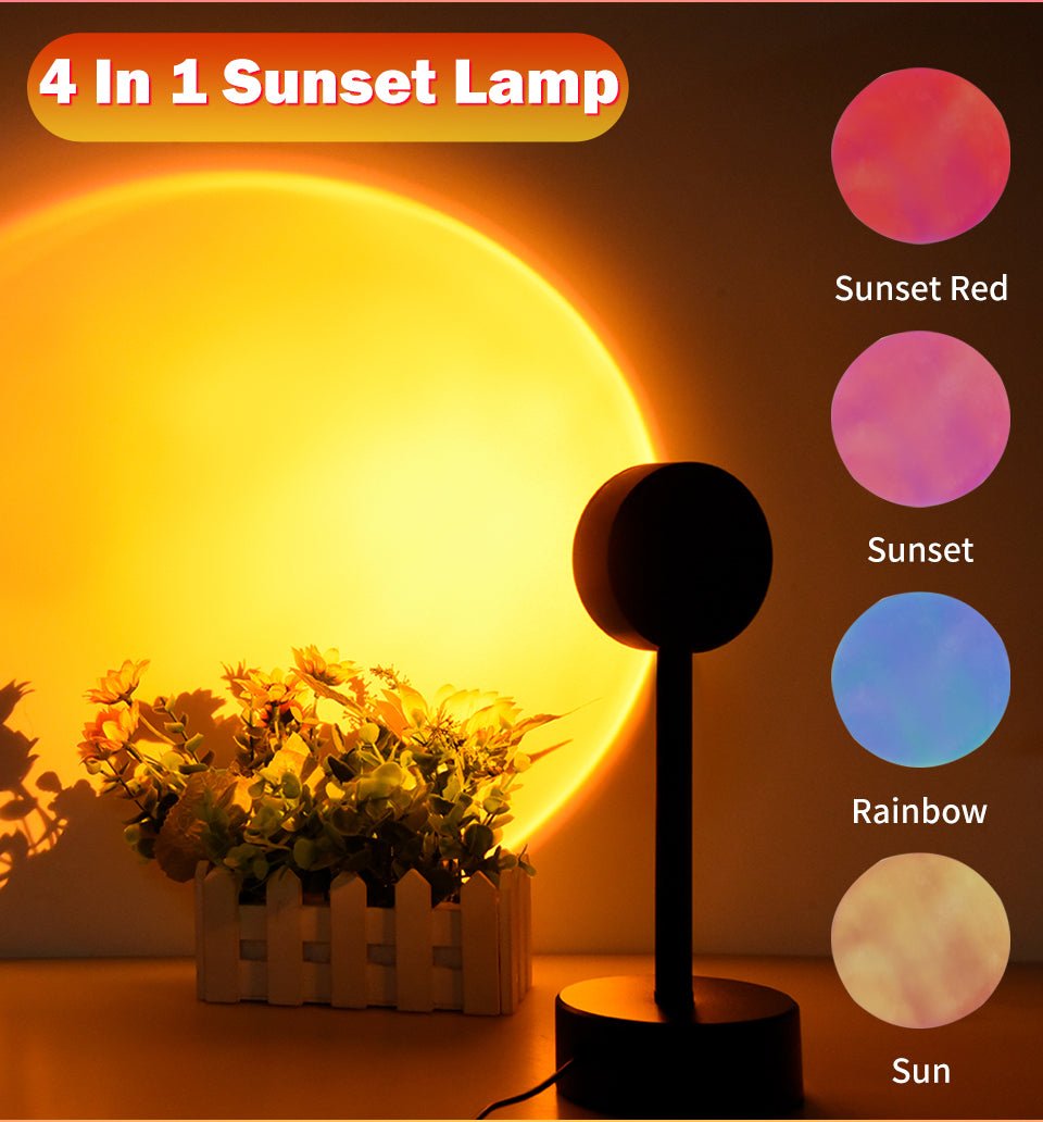 Sunset Light Rainbow Projection Lamp - Home2luxury 