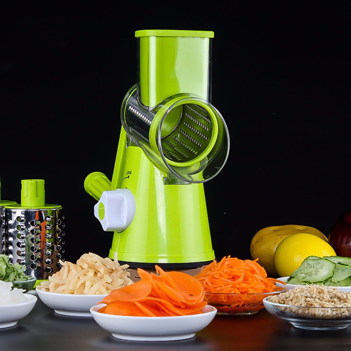 Round Mandoline Slicer - Grater & Julienne Cutter - Home2luxury 