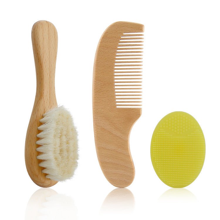 Baby Shower Wool Brush Set - Scrubber & Comb - Home2luxury 