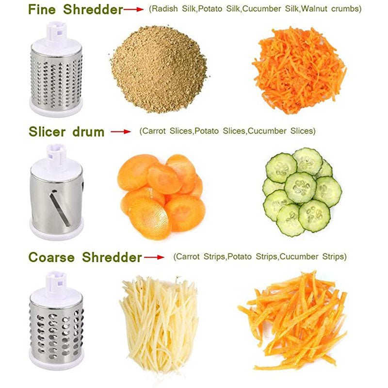 Vertical Vegetable Slicer - Rotary Grater & Cutter. - Home2luxury 