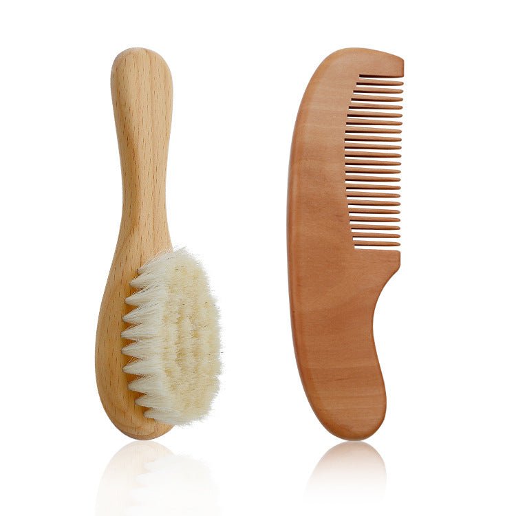 Baby Shower Wool Brush Set - Scrubber & Comb - Home2luxury 