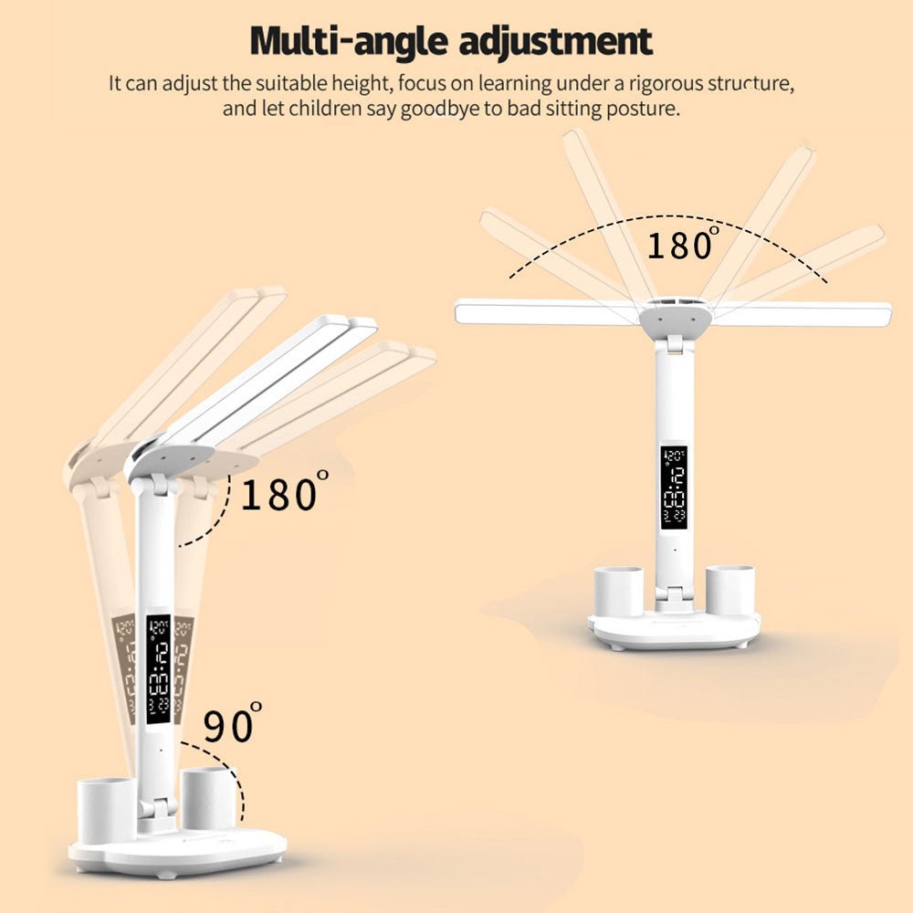 LED Desk Lamp with USB and Calendar - Dimmable. - Home2luxury 