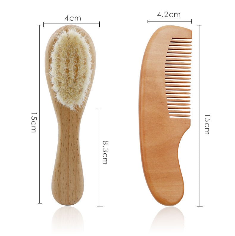 Baby Shower Wool Brush Set - Scrubber & Comb - Home2luxury 