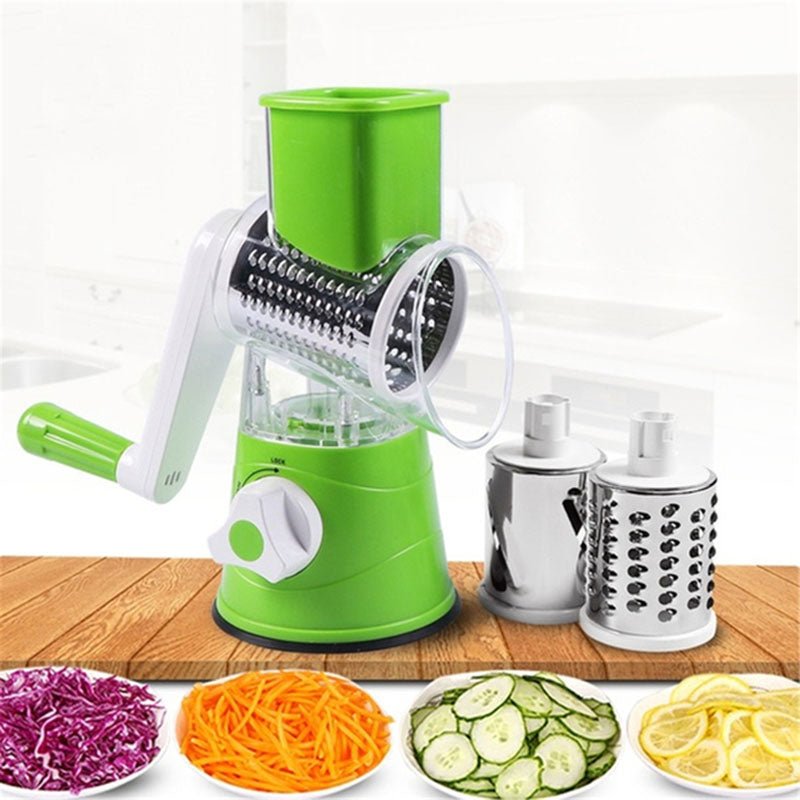 Vertical Vegetable Slicer - Rotary Grater & Cutter. - Home2luxury 